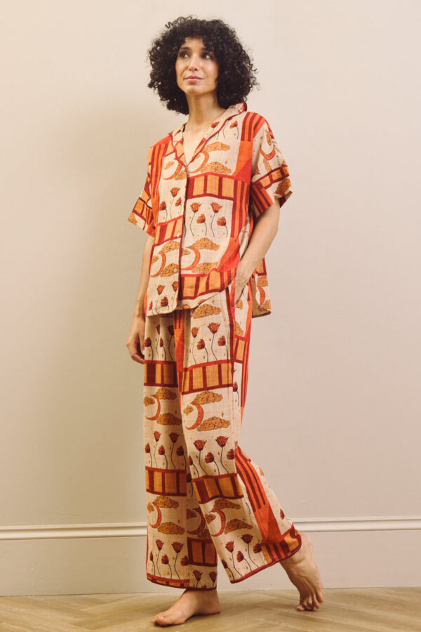 Lappendeken linnenmix pyjamaset