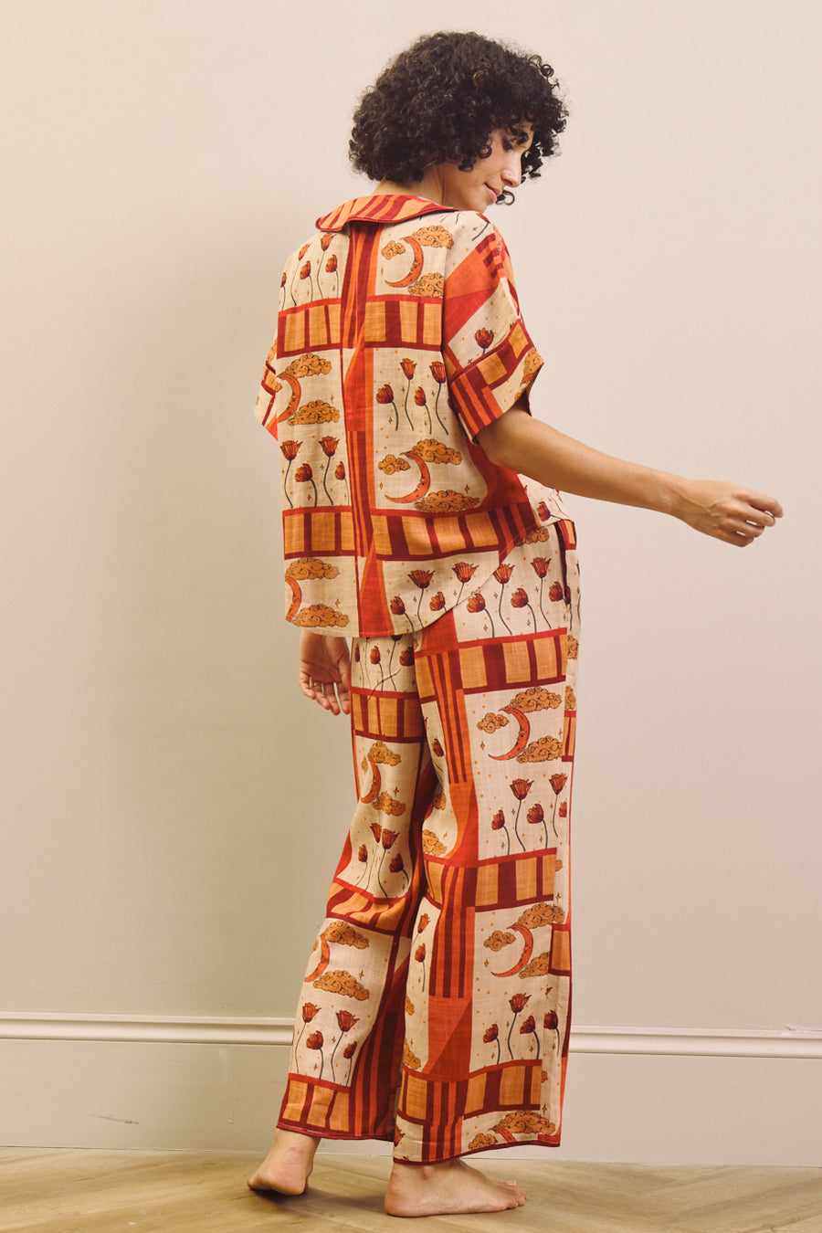 Lappendeken linnenmix pyjamaset